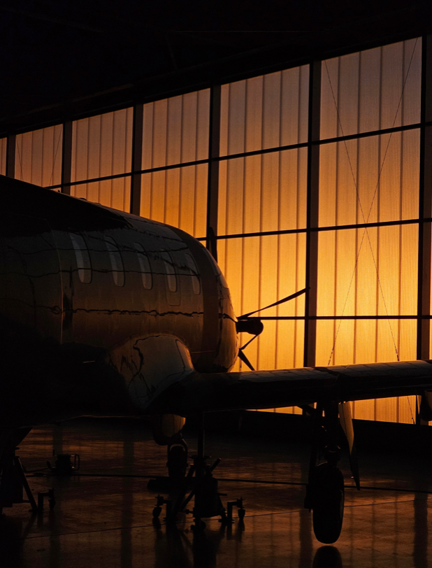 Luxury hangar interior